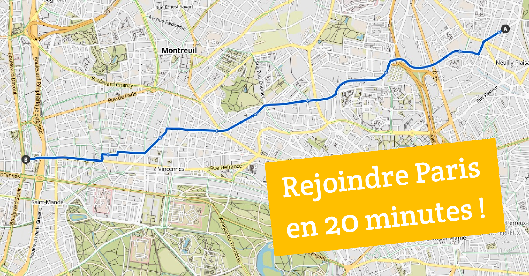 Itinéraire Neuilly-Plaisance Paris